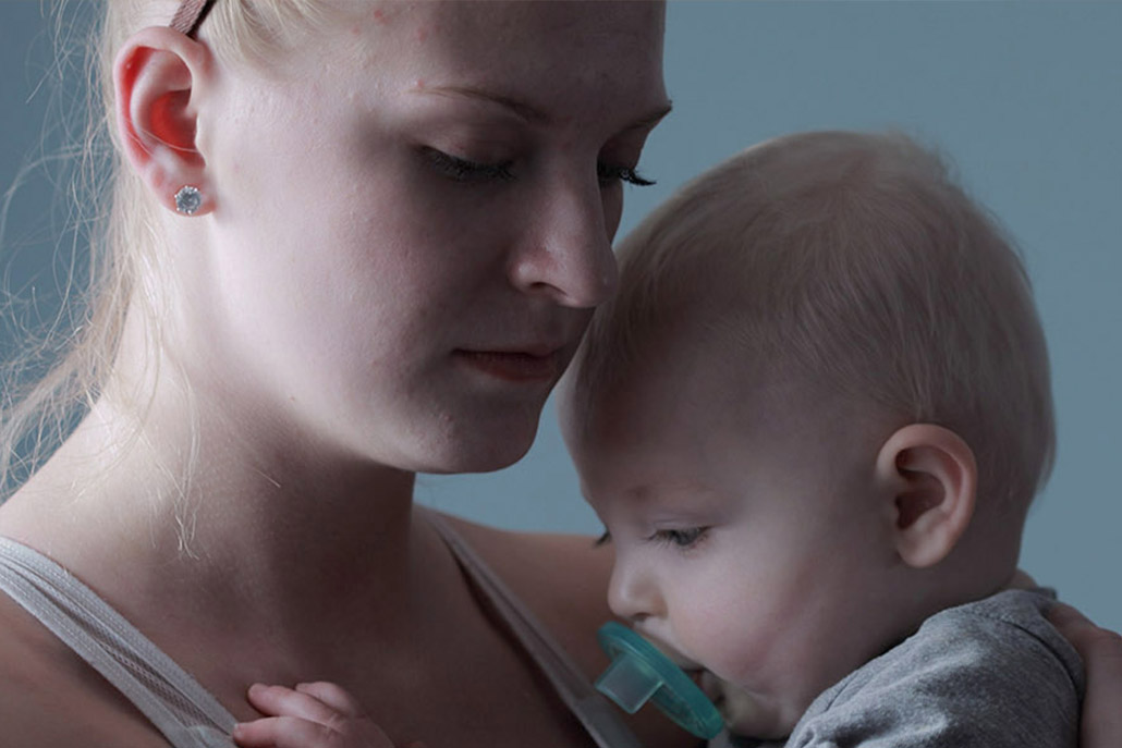 Lady with baby