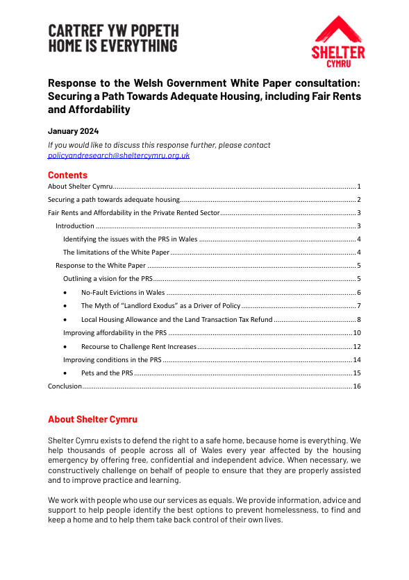 Fair rents cover