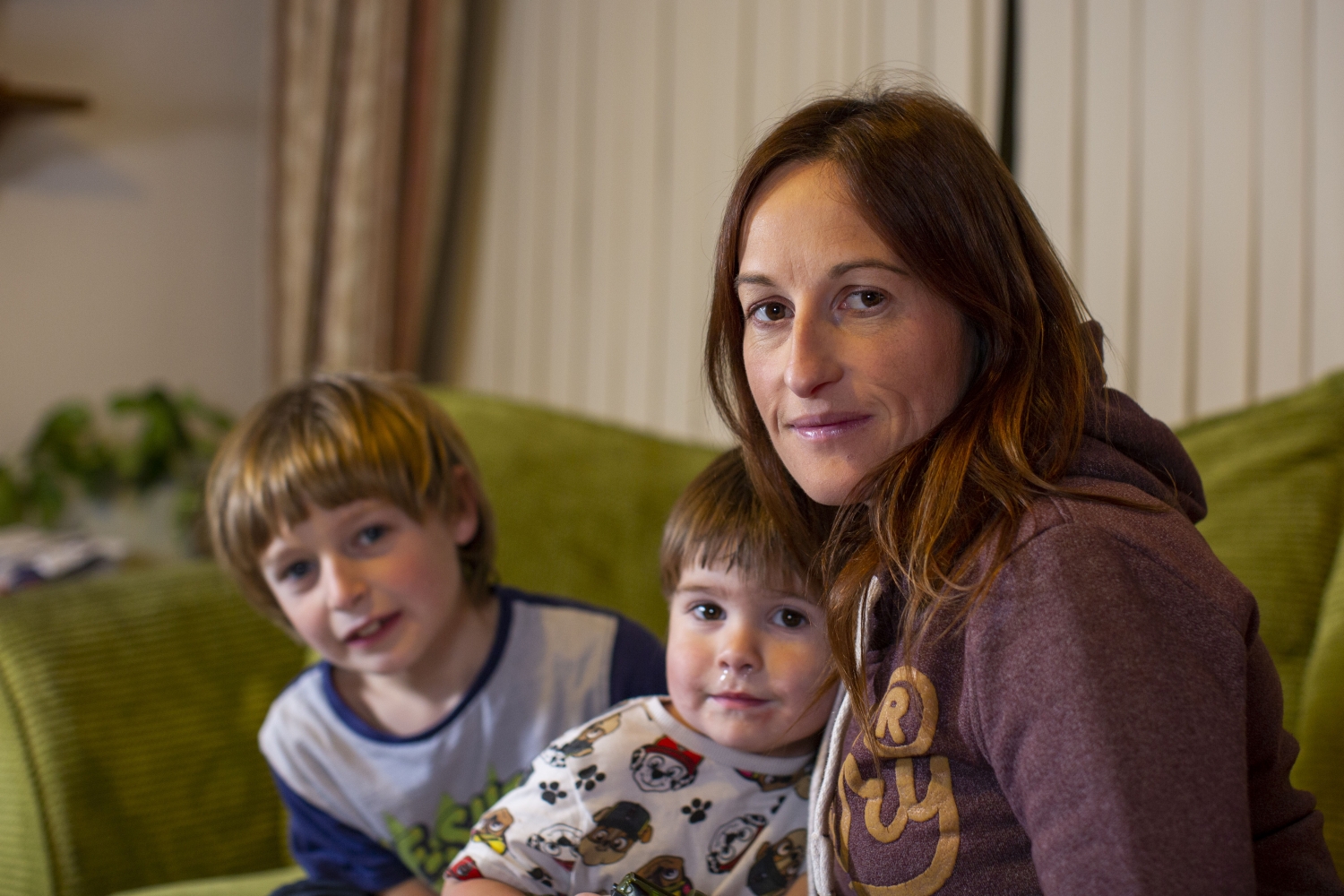 Mother with her children