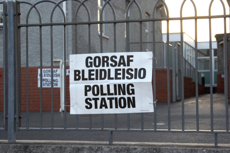 Welsh polling station