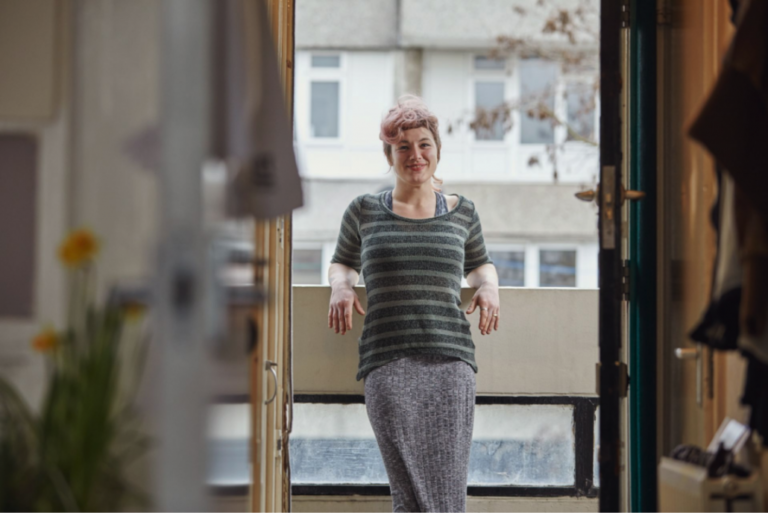Lady on balcony