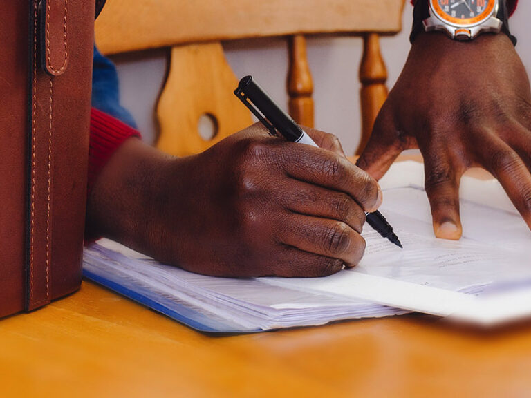 Person signing documents