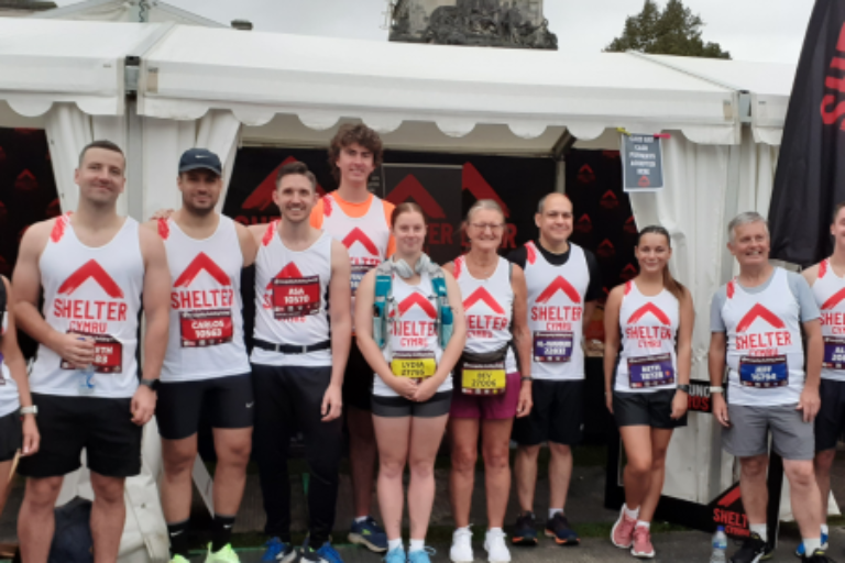 SHELTER Cymru team ready to start marathon