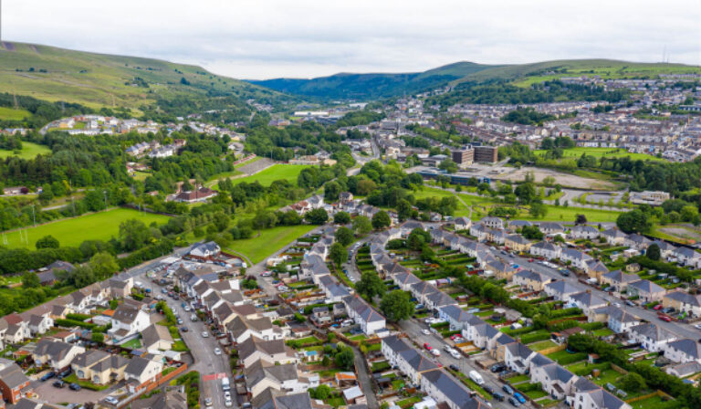 Arial view of Ebbw Vale