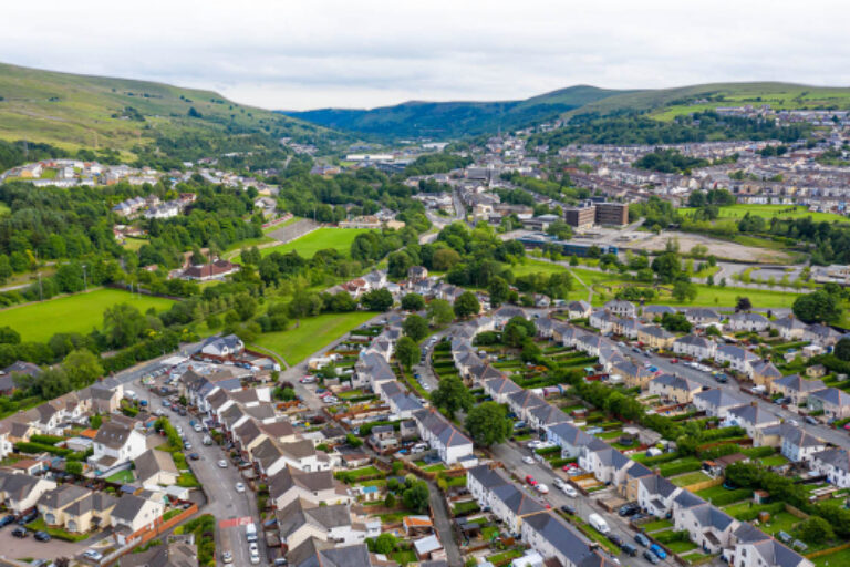 Arial view of Ebbw Vale
