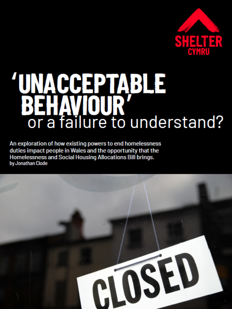 Unacceptable behaviour cover